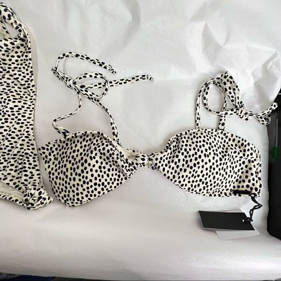 Kendall and Kylie Animal Dot Two piece bikini with knotted bottoms and top New!! - Picture 5 of 16